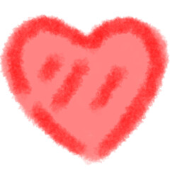 red heart isolated on white