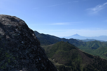 Climbing  Mount Mizugaki, Yamanashi, Japan