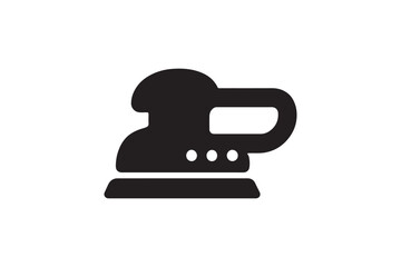 Sander Tool icon silhouette vector with white background