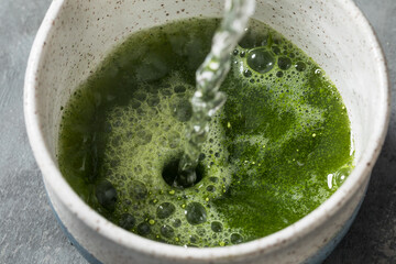 Homemade Green Japanese Matcha Tea