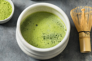 Homemade Green Japanese Matcha Tea