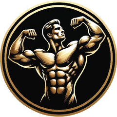 High-resolution vector illustration of a strong bodybuilder in EPS format.