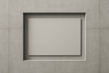 White frame with a blank space inside