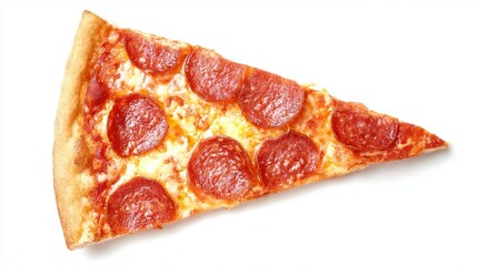 A delicious slice of pepperoni pizza with melted cheese culinary delight delicious