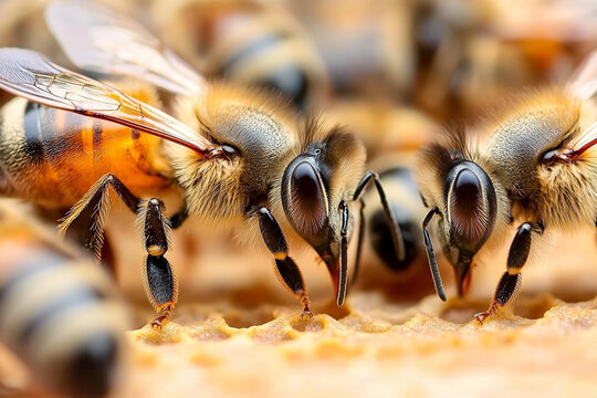 Beekeeping smoker calms bees during hive inspection