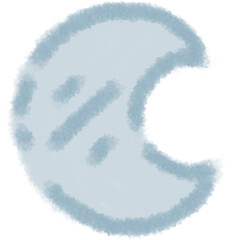 abstract blue crescent moon background