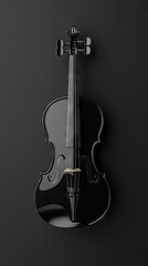 Fototapeta premium Black violin on dark background