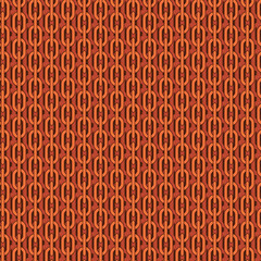 Geometric background. Chain vector seamless pattern. Retro repeat ornament wallpaper. Vintage colored fashion allover print