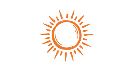 Hand-Drawn Sun Icon Illustration