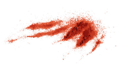 Red paprika powder pile on white background, vector illustration, spice powder, paprika spice, seasoning ingredient, culinary spices, cooking seasoning, white background.