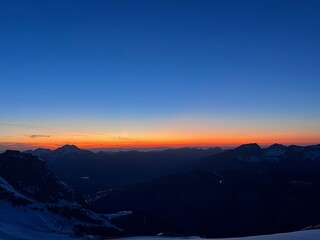 coucher de soleil Avoriaz