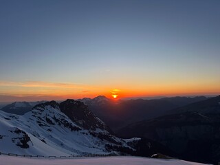 coucher de soleil Avoriaz