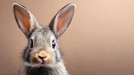 Obraz premium Close-up of an adorable rabbit with expressive eyes