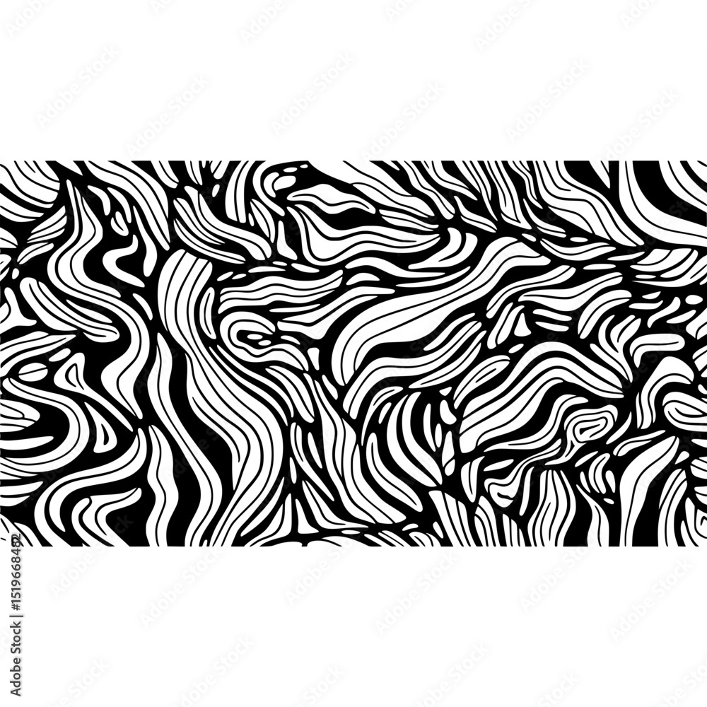 Poster black and white abstract line art pattern design with organic shapes and flowing lines for backgroun