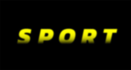Sport word with halftone effect
