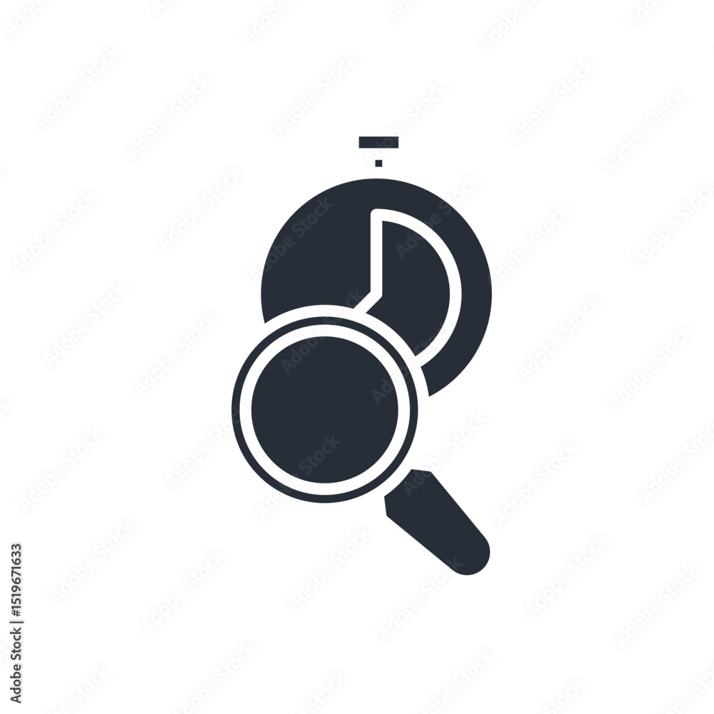 Poster time tracking icon. vector.editable stroke.linear style sign for use web design,logo.symbol illustra
