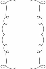 black and white frame made of rope isolated