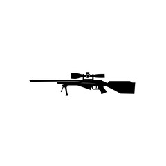 Vector icon of a sniper rifle
