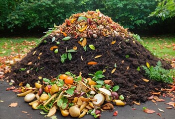 Obraz premium Vegetable scraps as fertilizer