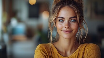 Fototapeta premium A compassionate therapist listening attentively with a warm understanding smile