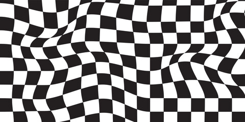 Black and white checkered pattern, Checkerboard seamless pattern