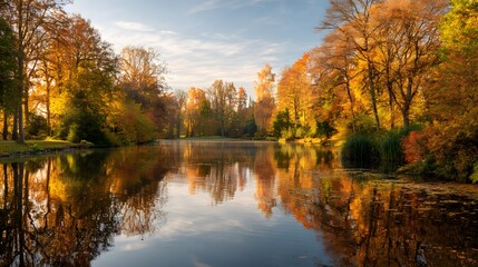 Beautiful landscape of serene lake 
