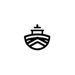 Obraz premium Vector icon of a modern warship