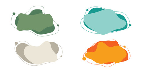 vector illustration abstract shape. colorful creative frames for advertising text, with the effect of imposing. modern graphical design business cards, invitations, gift cards, flyers ,brochures