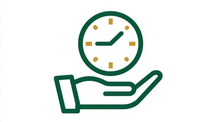 Hand holding clock representing time management and deadline respect