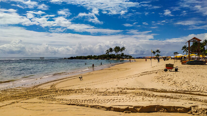 Beach in the state of Bahia, Brazil. There are stunning views of the Bahia coastline in places like...