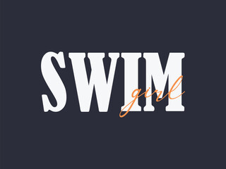 Swim girl t shirt cute and bold swimmer tee for girls who love the water