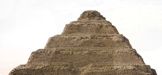 The pyramid of Djoser. Step Pyramid of Djoser and The pyramid complex of Userkaf in the Sahara...