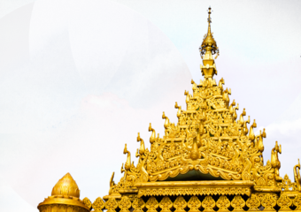 Asian Buddhist temple. Global Vipassana Pagoda in Mumbai, India on the transparent background png