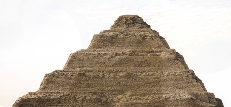 The pyramid of Djoser. Step Pyramid of Djoser and The pyramid complex of Userkaf in the Sahara desert in the Egypt on the transparent background png