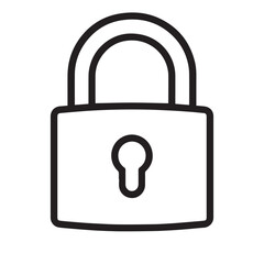 Padlock Icon – Secure Lock Symbol for Privacy and Protection Concepts