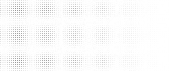Halftone gradient. Dotted gradient, smooth dots spraying and halftones dot background seamless horizontal geometric pattern vector template set.