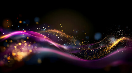 Fototapeta premium Abstract Colorful Background With Glittering Waves