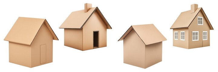 Cardboard Houses Represent Simple Living Spaces Imagination Creates A Home From Brown Boxes