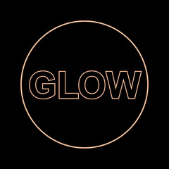 Vector text illustration for Glow.