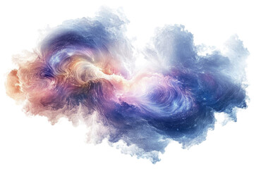 Cosmic Nebula Cloud Digital Art, Isolated on Transparent Background, Space, Galaxy, Universe, Nebula, Abstract, Fantasy