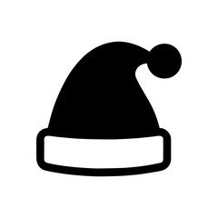 Santa hat icon in transparent background


