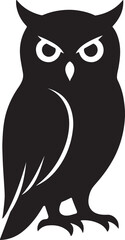 owl on a black vector