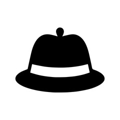Detective hat icon in transparent background

