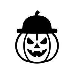 Jack o' lantern icon in transparent background

