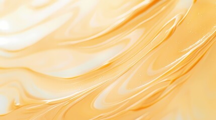 Abstract background of swirling gold and white liquid paint.  Perfect for beauty, cosmetics, or luxury branding.