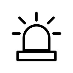 Fire truck siren icon with transparent background emergency vehicle alarm


