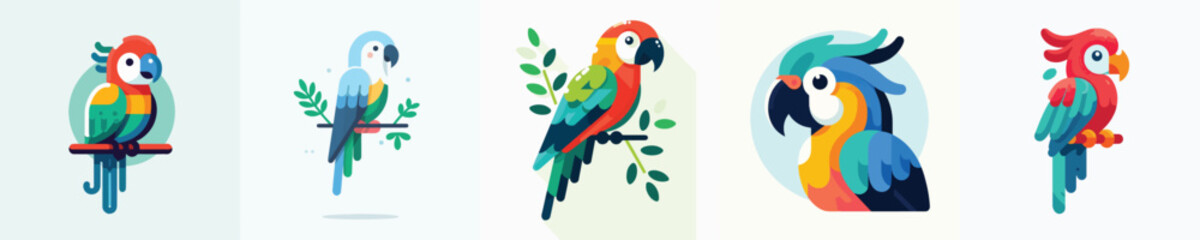 Vector of a parrot.