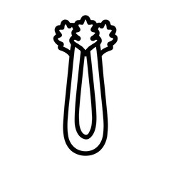 Celery stalk icon with transparent background fresh green vegetable healthy food

