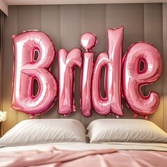 3d render balloons "Bride"