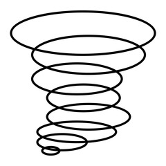 Minimal Tornado Icon – Simple Line Style Symbols
